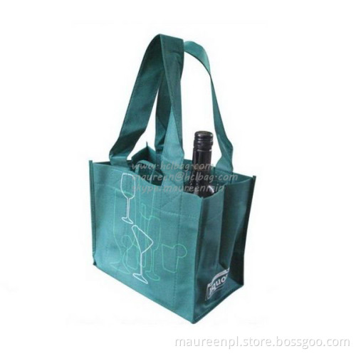 non woven wine bag for 4 bottles
